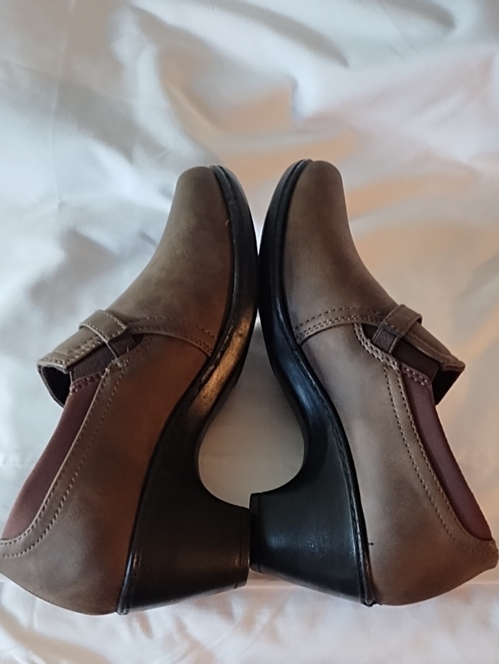 easy street Taupe Slip-On Clogs with Buckle Accent - Picture 5 of 9